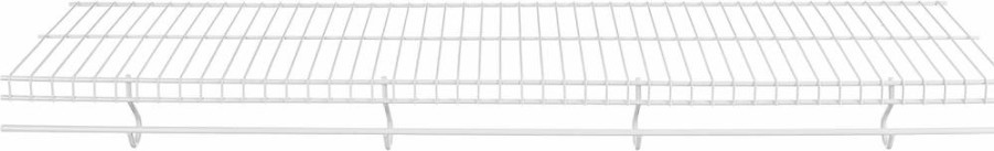 Rubbermaid Adjustable White Wire Shelf 12"x4' - Free-Slide Design for Closet Organization, 1-Pack