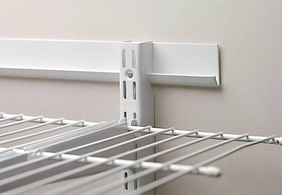 Rubbermaid 40" White FastTrack Rail Heavy-Duty Steel Closet Organizer for Home Laundry Bathroom Mudroom Pantry Storage