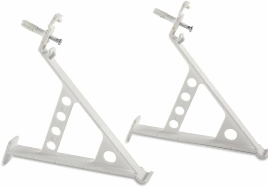 Rubbermaid White Direct Mount Closet Shoe Rack Brackets - Set of 2 (FG3F58LWWHT) Non-Adjustable Hardware System