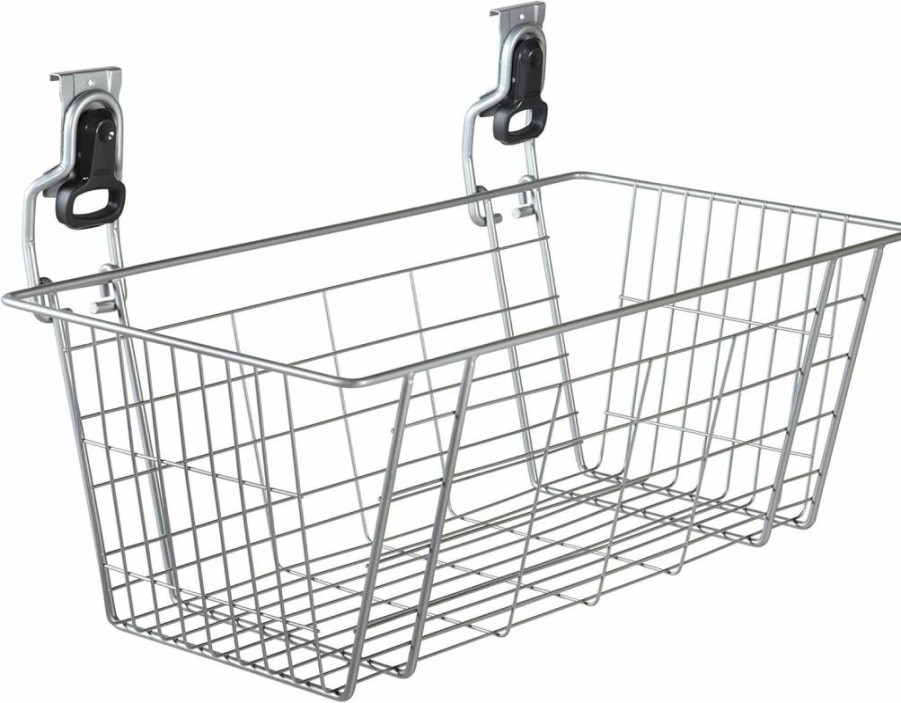 Rubbermaid FastTrack Heavy-Duty Shelf Organizer – 50 lb Capacity for Cleaning, Garden & Laundry Storage