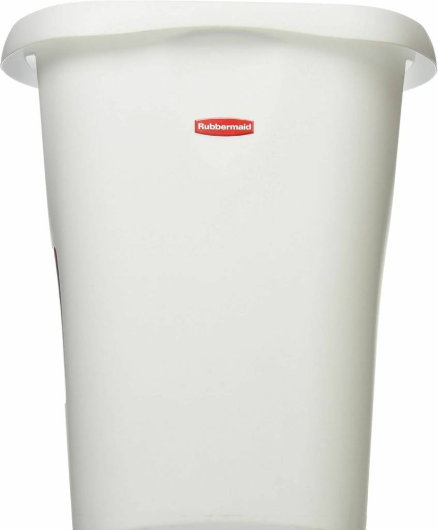 Rubbermaid 3-Gallon White Rectangular Trash Can for Kitchen, Office, Bathroom & Under Counter Waste Bin