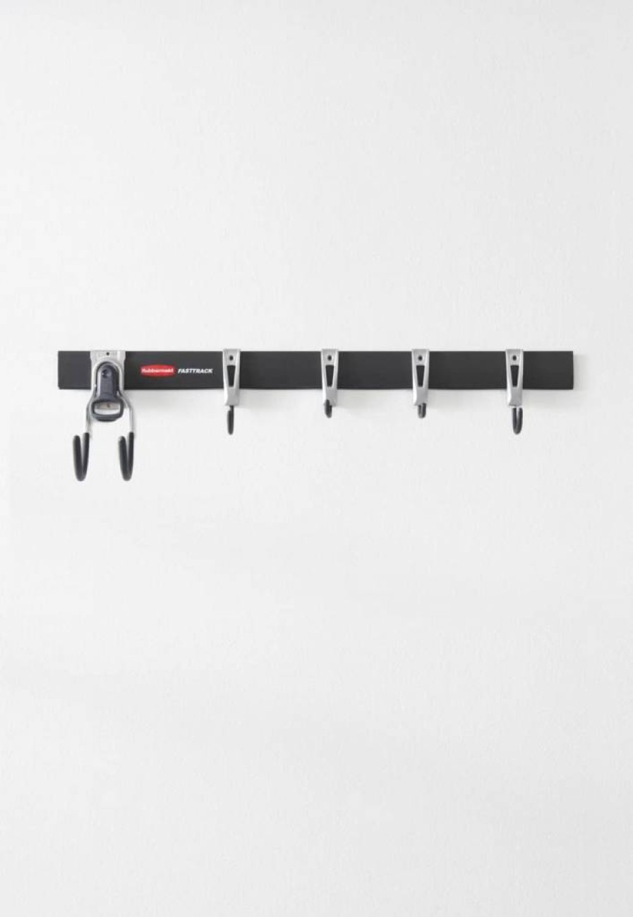 Rubbermaid Heavy Duty FastTrack Garage Storage Hooks - 6-Piece Wall Organizer Kit for Tools, Shed, & Garden Accessories