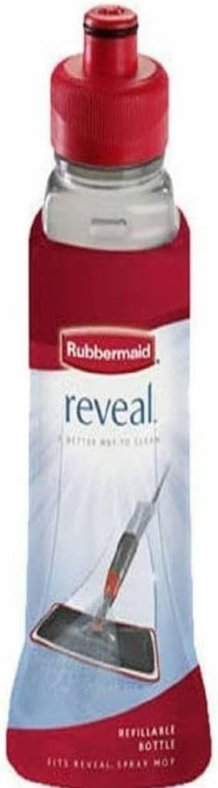 Rubbermaid Reveal Spray Mop Refill Head, Red, Reusable Microfiber Cleaning Pad for Floors in Kitchen, Bathroom, and School