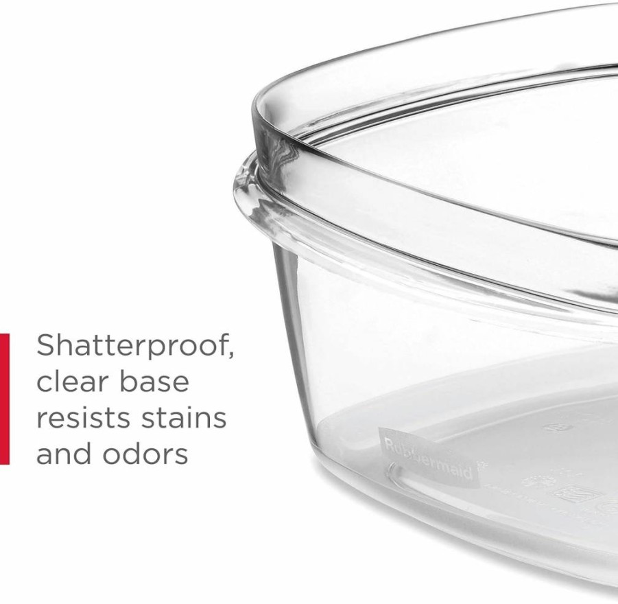 Rubbermaid 28-Piece Food Storage Container Set with Snap-Lock Lids, Airtmeal Prep & Leftovers, BPA-Free, Dishwasher Safe - Clear/Grey, Various Sizes