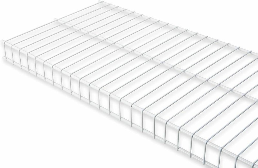 Rubbermaid White 16" x 6' Wire Shelf for Linens and Storage (FG3N3500WHT)