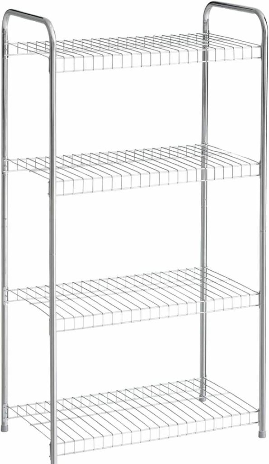 Rubbermaid White 4-Tier Shoe Rack - Easy Assembly Storage Shelf for Closet, Bedroom & Home Organization