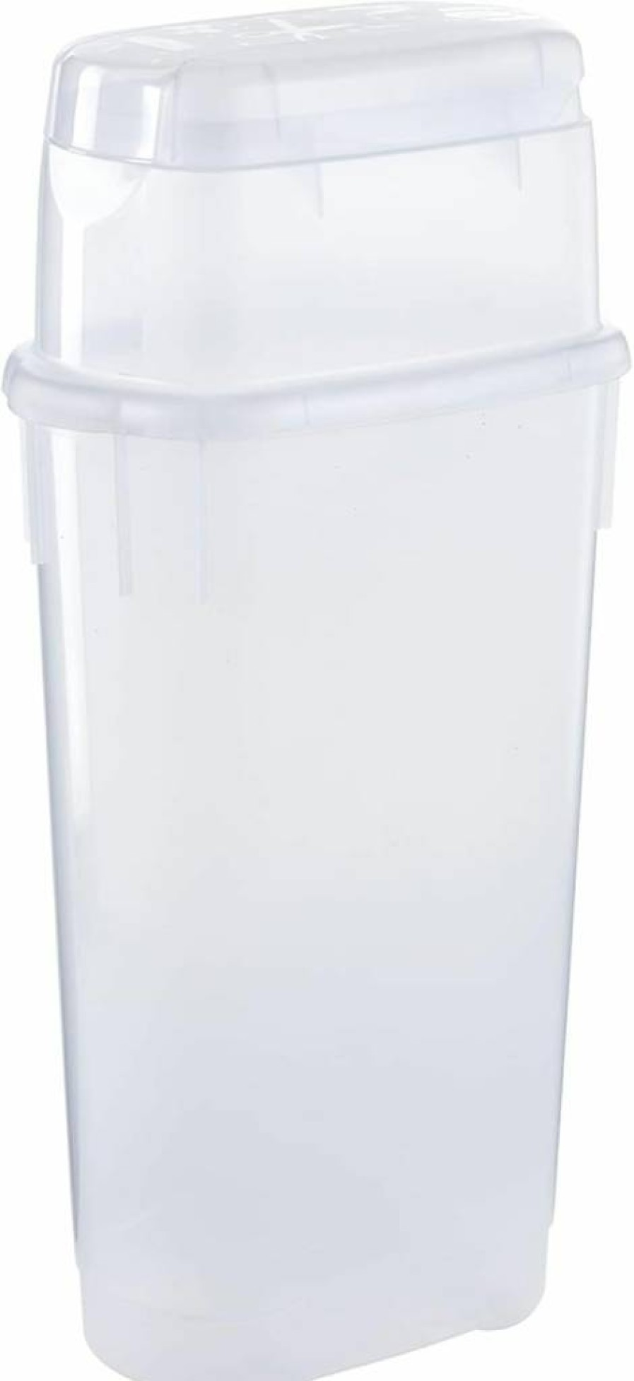 Rubbermaid Clear Plastic Wrapping Paper Storage Organizer with Lid Holds 20 Rolls, 30 Inch Craft Wrap Container for Holiday Decor