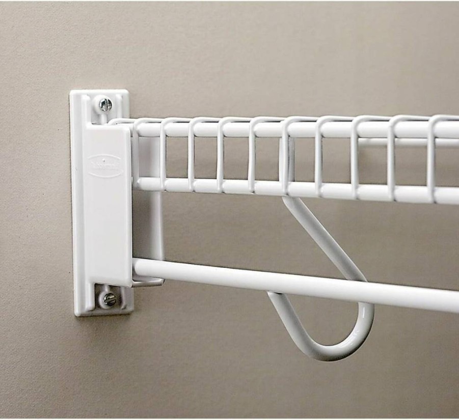 Rubbermaid White Plastic Wall Mount Bracket 2.5" H x 3.6875" W x 4.5" D for Secure Storage Solutions