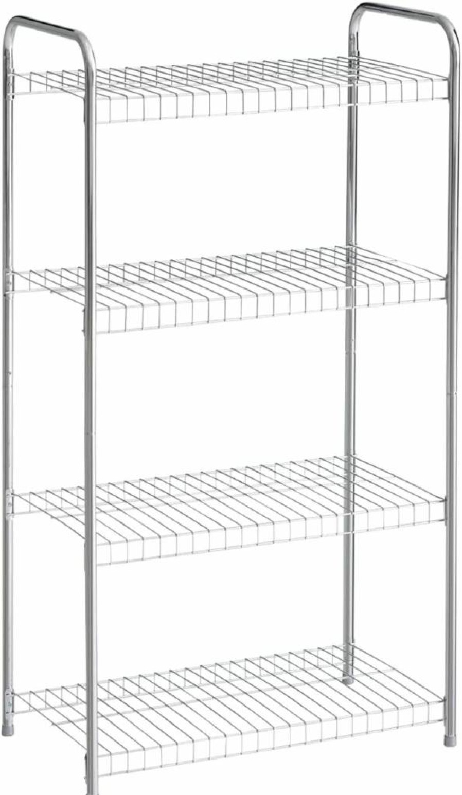 Rubbermaid 3-Tier White Metal Storage Cart with Wheels, Adjustable Wire Shelves for Kitchen, Office, Bedroom, and Laundry Organization