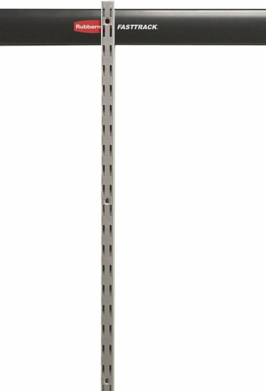 Rubbermaid FastTrack 16-Inch Deep Shelf Bracket with Speed Clips - Wall Mounted Storage System for Garage, Home, and Tool Organization in Satin Nickel