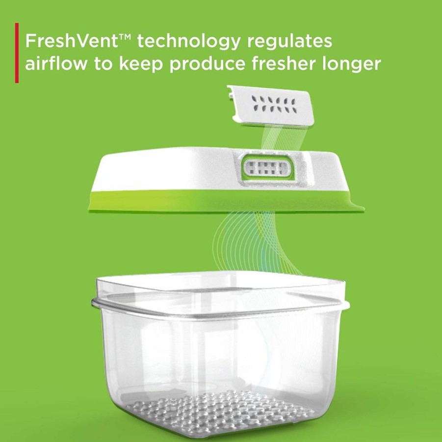 Rubbermaid Airtight Food Storage Containers with Lids for Fresh Produce in Refrigerator