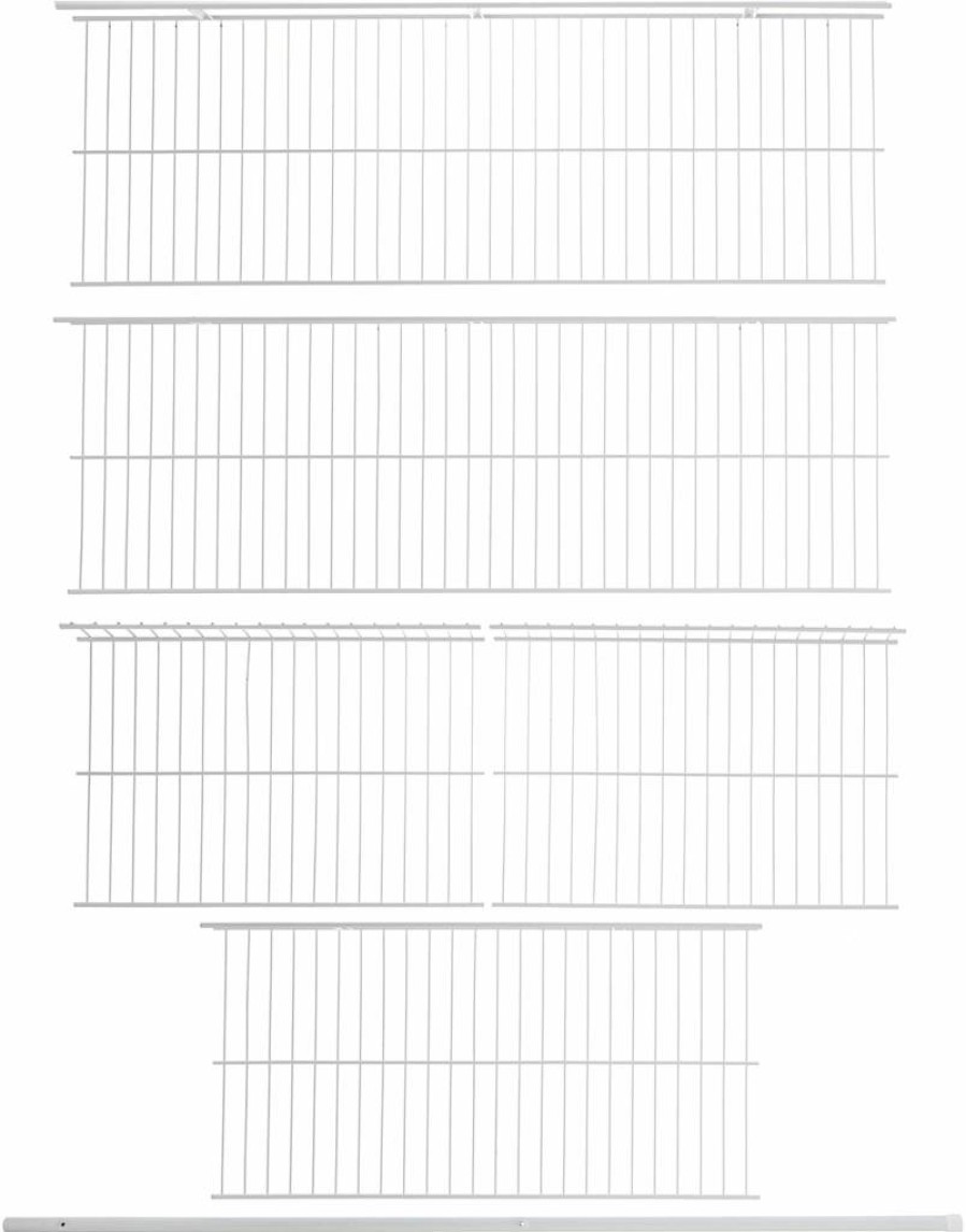 Rubbermaid White Adjustable Wall-Mounted Wire Shelving System 3-5 Ft for Closet Laundry Pantry Organization with Hardware Kit
