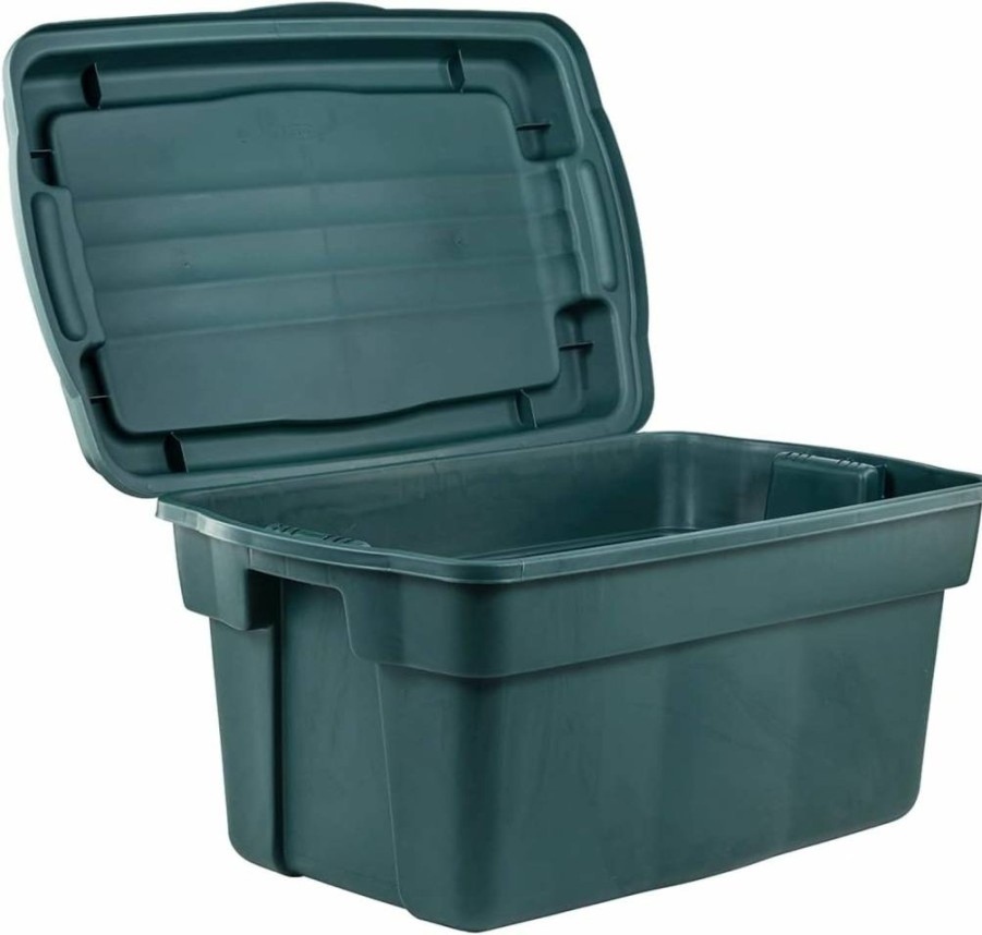 Rubbermaid 3-Pack 37-Gallon Heavy-Duty Storage Bins with High-Top Lids for Garage, Home, and Organization