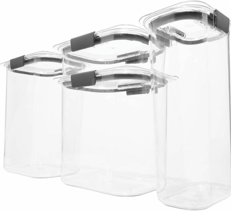 Rubbermaid Brilliance 10-Piece Airtight Food Storage Container Set, Clear Pantry Organization Solution